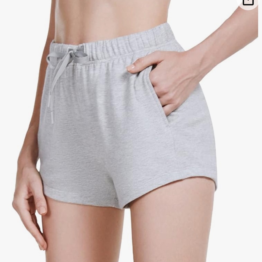 Baleaf Women’s High Waisted Athletic Jersey Elastic Drawstring Shorts Pockets L